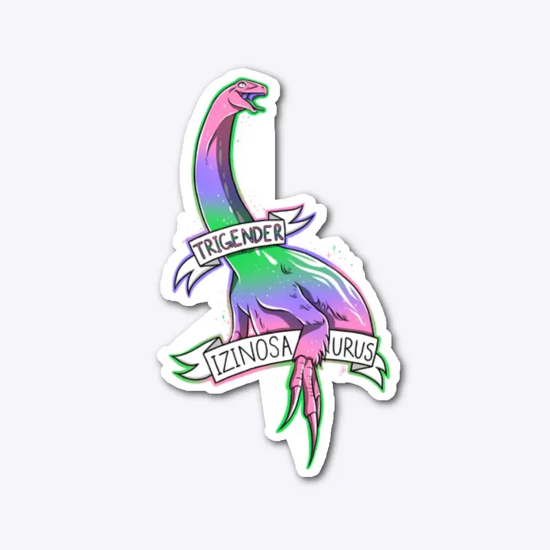 Trigender Flag Pride Dino