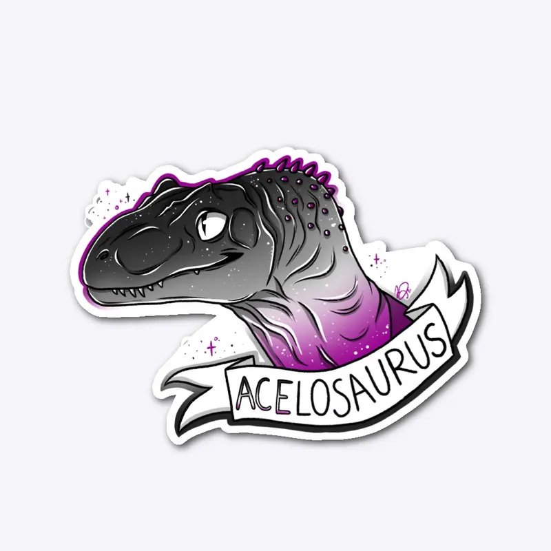 Asexual Flag Pride Dino