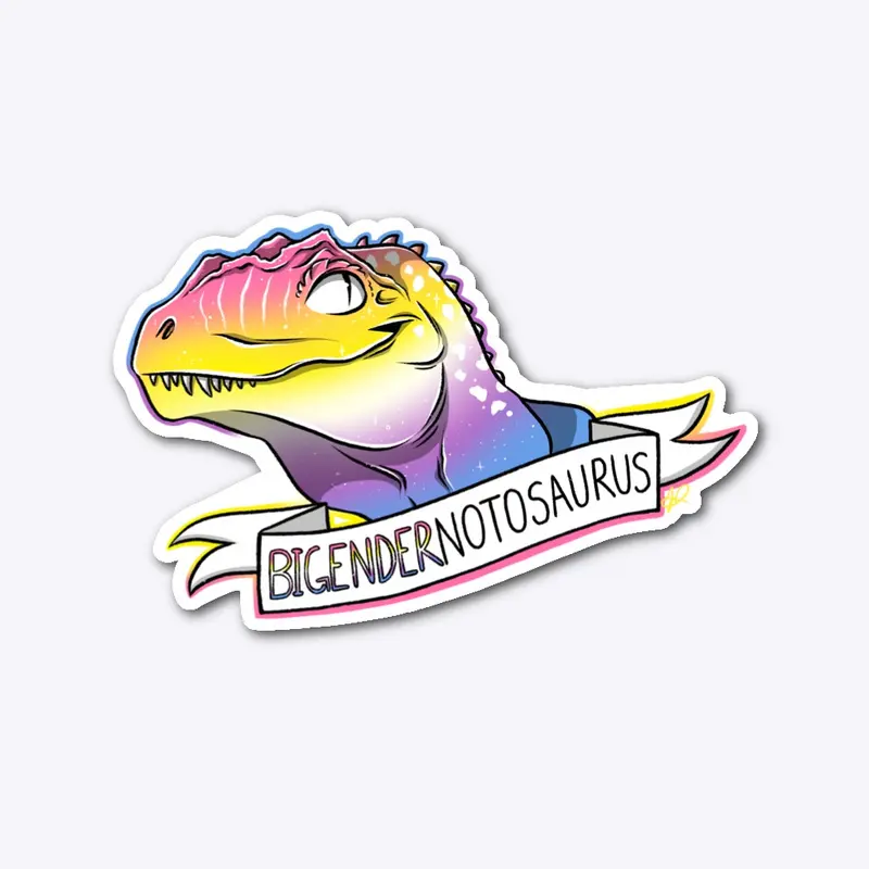 Bigender Flag Pride Dino