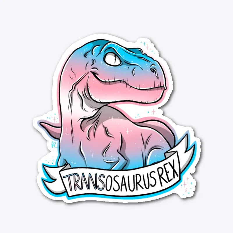 Trans Flag Pride Dino