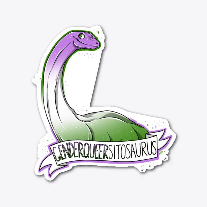 Genderqueer Flag Pride Dino