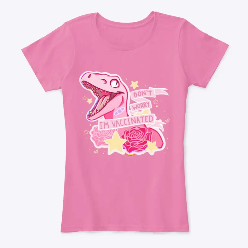 Vaccinated Dino (pink edition)