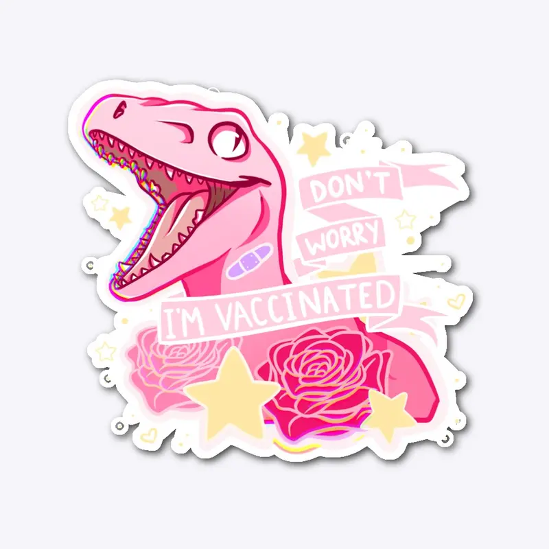 Vaccinated Dino (pink edition)